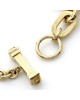 Greek Key Oval Link Bracelet in Yellow Gold